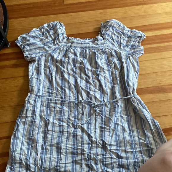 LOFT Dresses & Skirts - Loft XXL white blue stripe dress